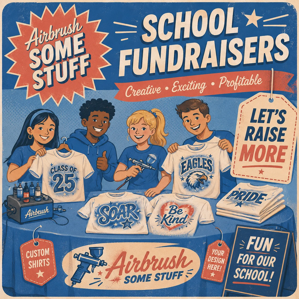 Fundraisers promotional artwork for Airbrush Some Stuff