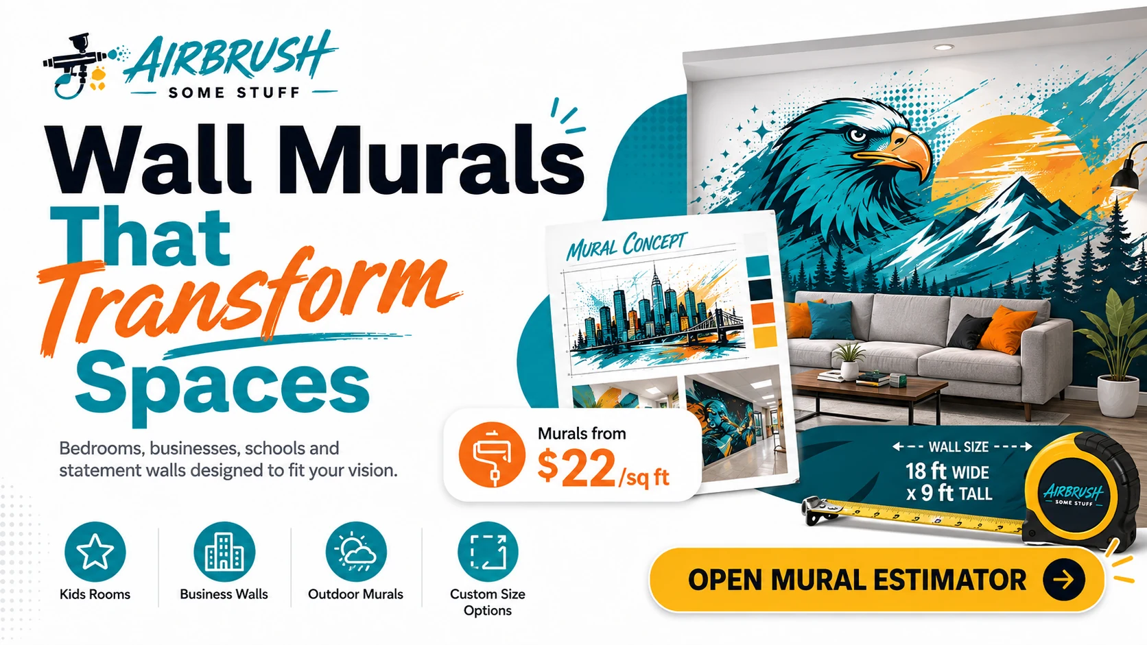 Wall Murals promotional artwork for Airbrush Some Stuff