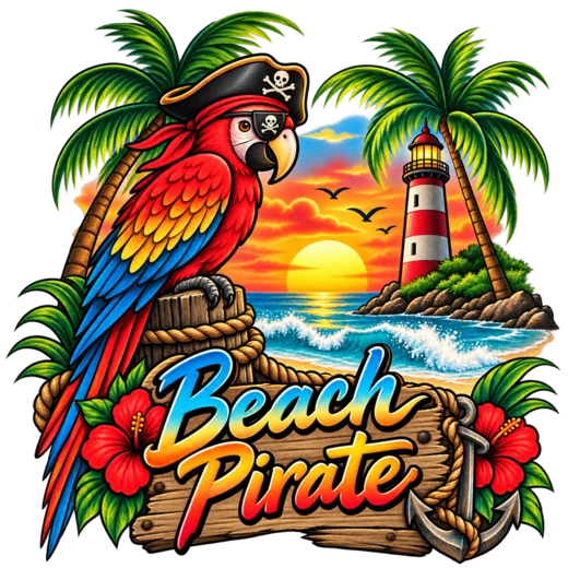 Beach Pirate transparent design