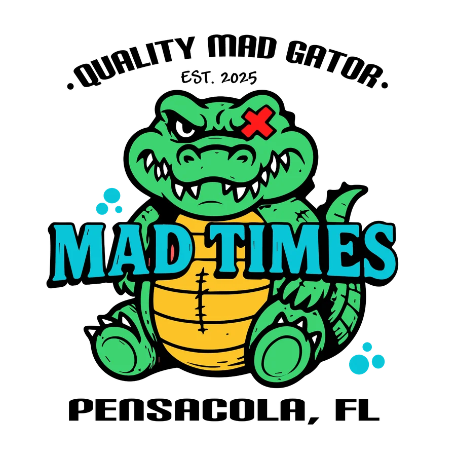 Mad Times Gator DTF design