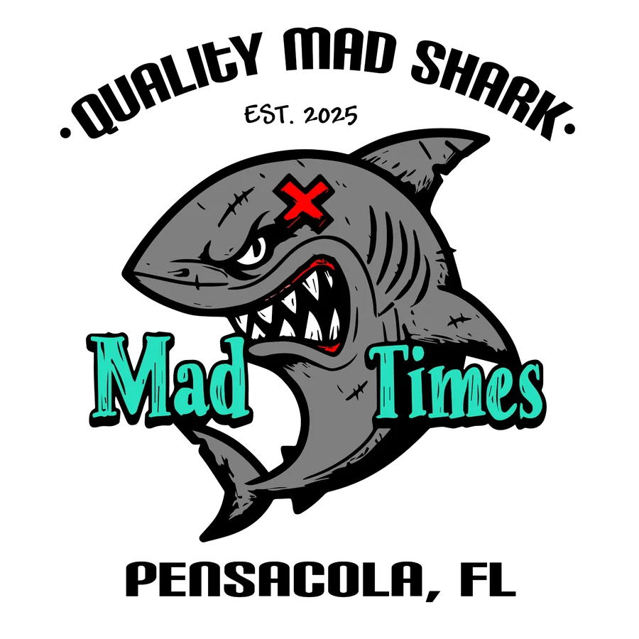 Mad Times Shark DTF design