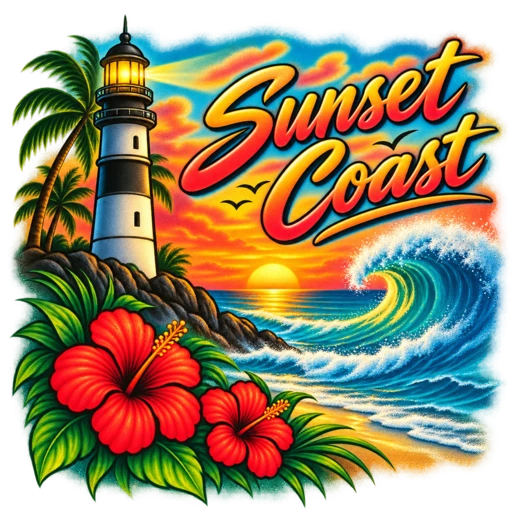 Sunset Coast transparent design