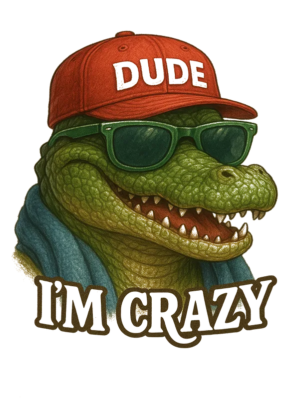 Gator Dude — I’m Crazy DTF design
