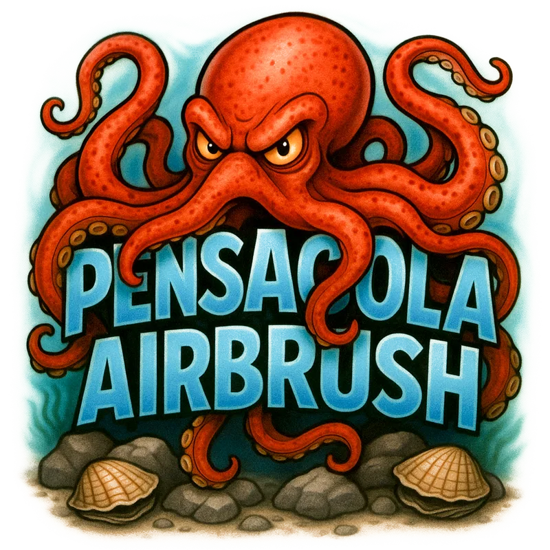Pensacola Airbrush Octopus DTF design