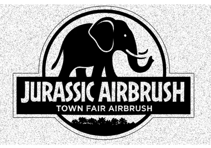 Jurassic Airbrush Elephant DTF design