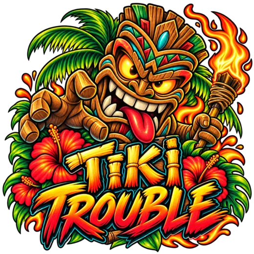 Tiki Trouble transparent design