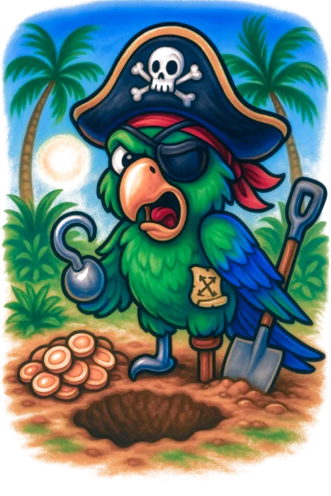 Pirate Parrot DTF design