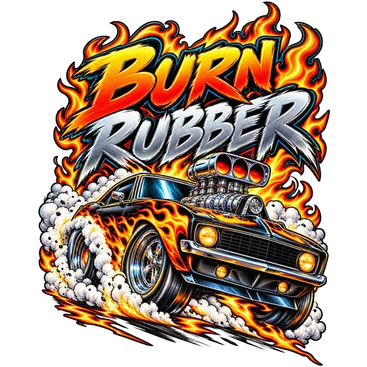 Burn Rubber transparent design