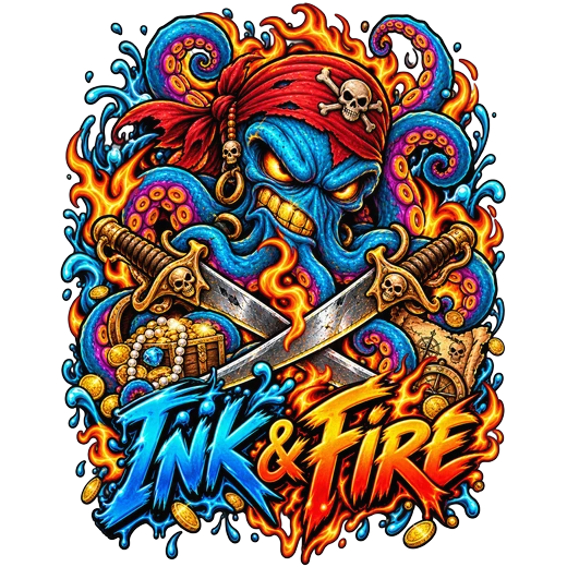 Ink & Fire transparent design