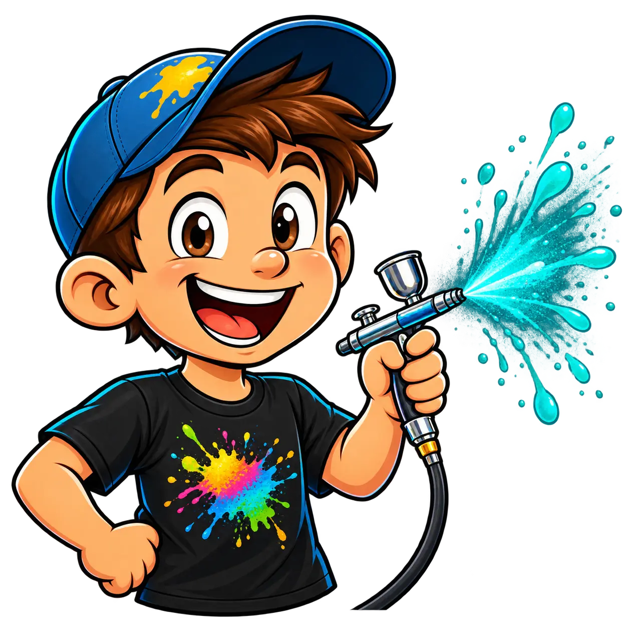 Young airbrush artist