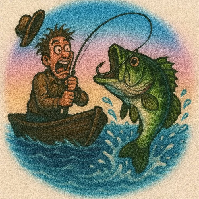 Funny fisherman bass catch airbrush shirt design sample
