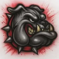 Bulldog Mascot Airbrush — Airbrush by Airbrush Some Stuff