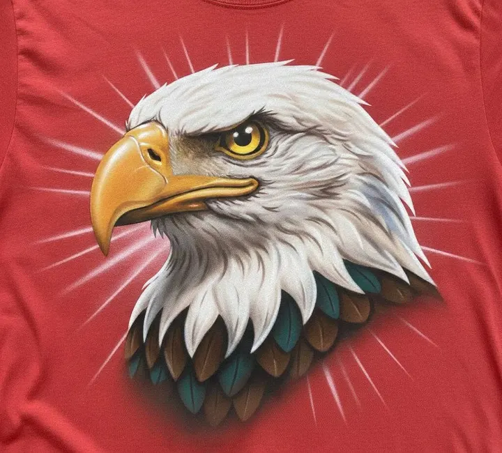 Bald Eagle Airbrush Shirt — Airbrush Apparel by Airbrush Some Stuff