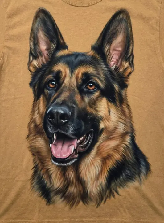 German Shepherd Portrait Shirt — Airbrush Apparel by Airbrush Some Stuff