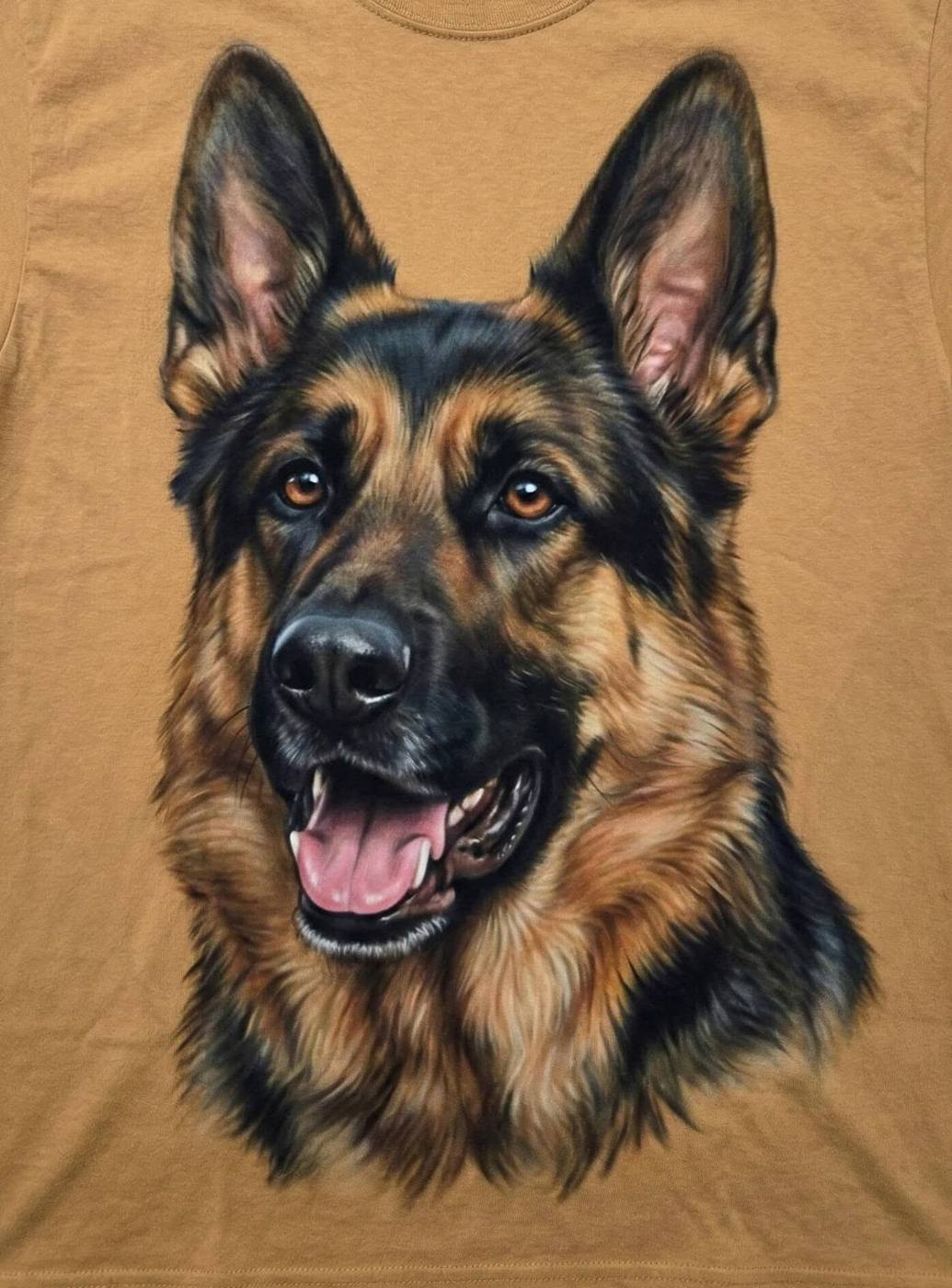 German Shepherd Portrait Shirt — Airbrush Apparel by Airbrush Some Stuff