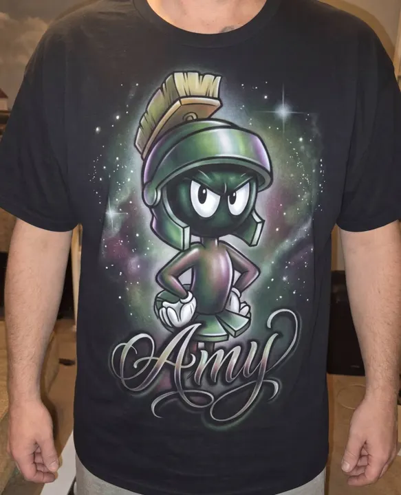 Marvin Character Airbrush Shirt — Airbrush Apparel by Airbrush Some Stuff