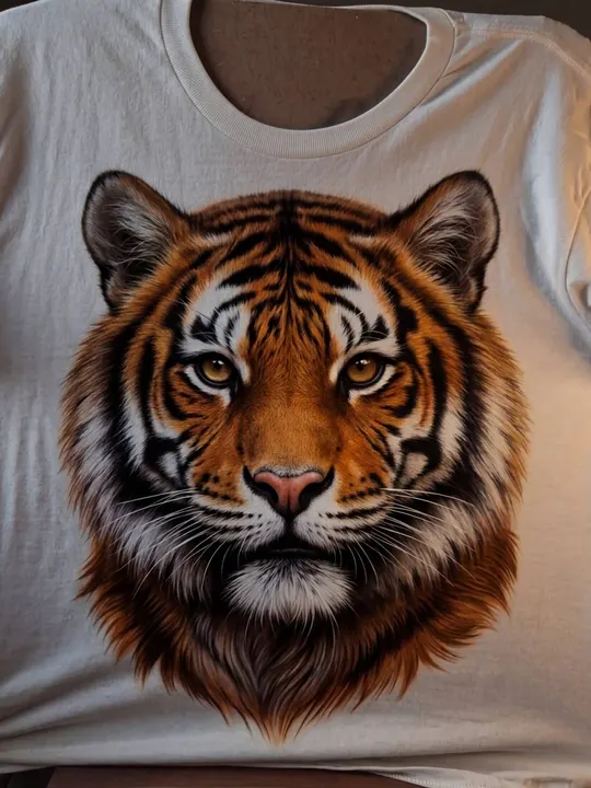 Realistic Tiger Airbrush Tee — Airbrush Apparel by Airbrush Some Stuff
